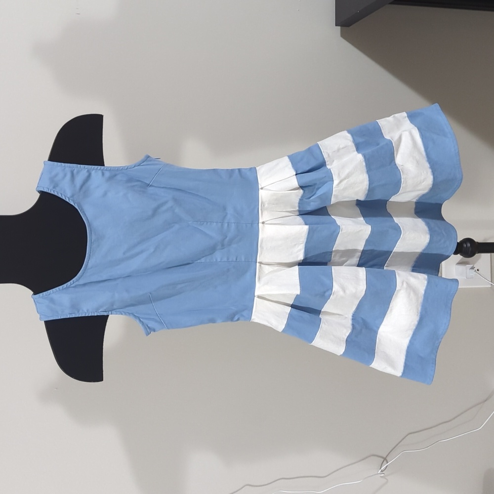 Blue and White Dress